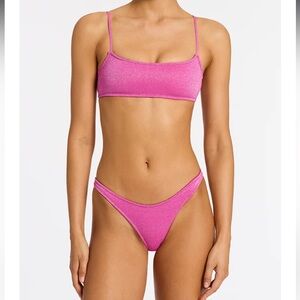 Triangl Swimwear Sparkly Pink Bikini in XS